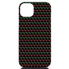 Geometric Pattern Design Line Iphone 14 Plus Black Uv Print Case by Maspions