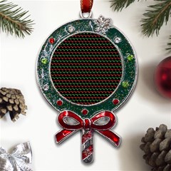 Geometric Pattern Design Line Metal X mas Lollipop With Crystal Ornament