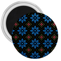 Flowers Pattern Floral Seamless 3  Magnets