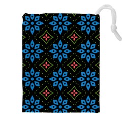 Flowers Pattern Floral Seamless Drawstring Pouch (4xl) by Maspions