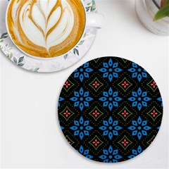 Flowers Pattern Floral Seamless Uv Print Round Tile Coaster