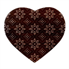 Flowers Pattern Floral Seamless Heart Wood Jewelry Box by Maspions