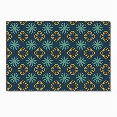 Flowers Pattern Design Abstract Postcards 5  X 7  (pkg Of 10)