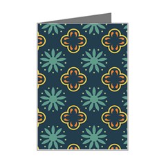 Flowers Pattern Design Abstract Mini Greeting Card