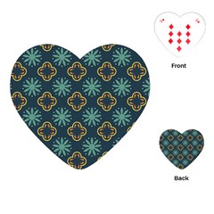 Flowers Pattern Design Abstract Playing Cards Single Design (heart)