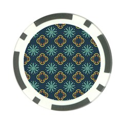 Flowers Pattern Design Abstract Poker Chip Card Guard (10 Pack) by Maspions