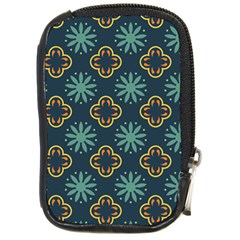 Flowers Pattern Design Abstract Compact Camera Leather Case