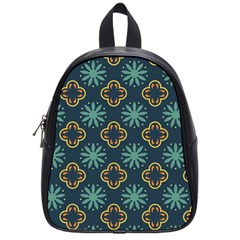 Flowers Pattern Design Abstract School Bag (small)