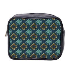 Flowers Pattern Design Abstract Mini Toiletries Bag (two Sides)