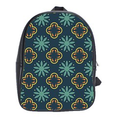 Flowers Pattern Design Abstract School Bag (xl)