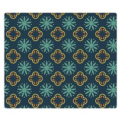 Flowers Pattern Design Abstract Two Sides Premium Plush Fleece Blanket (kids Size)