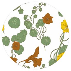 Nasturtium Flowers Plant Leaves UV Print Acrylic Ornament Round