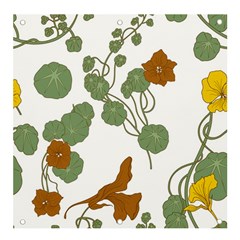 Nasturtium Flowers Plant Leaves Banner and Sign 4  x 4 