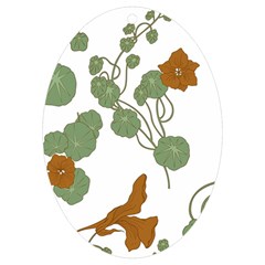 Nasturtium Flowers Plant Leaves UV Print Acrylic Ornament Oval