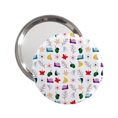 Snails Butterflies Pattern Seamless 2 25  Handbag Mirrors