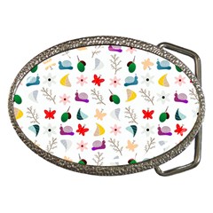 Snails Butterflies Pattern Seamless Belt Buckles