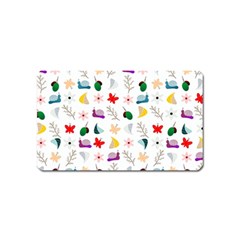 Snails Butterflies Pattern Seamless Magnet (name Card)