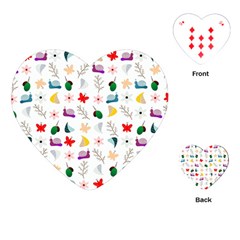 Snails Butterflies Pattern Seamless Playing Cards Single Design (heart)