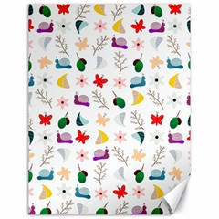 Snails Butterflies Pattern Seamless Canvas 18  X 24 