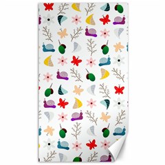 Snails Butterflies Pattern Seamless Canvas 40  X 72 