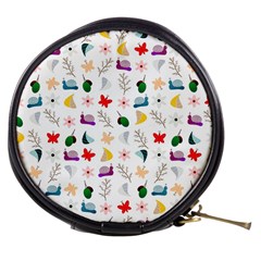 Snails Butterflies Pattern Seamless Mini Makeup Bag