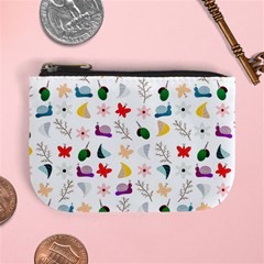 Snails Butterflies Pattern Seamless Mini Coin Purse