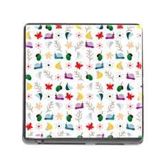 Snails Butterflies Pattern Seamless Memory Card Reader (square 5 Slot) by Maspions