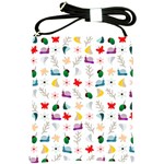 Snails Butterflies Pattern Seamless Shoulder Sling Bag Front