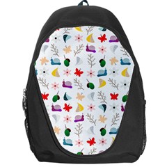 Snails Butterflies Pattern Seamless Backpack Bag by Maspions