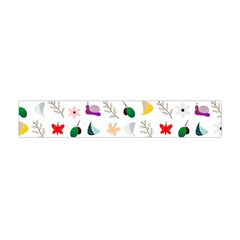 Snails Butterflies Pattern Seamless Premium Plush Fleece Scarf (mini)