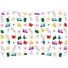 Snails Butterflies Pattern Seamless Velour Seat Head Rest Cushion