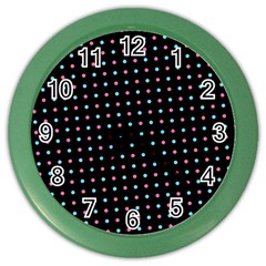 Pattern Dots Dot Seamless Color Wall Clock by Maspions