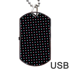 Pattern Dots Dot Seamless Dog Tag Usb Flash (two Sides)