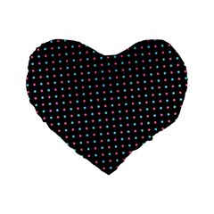 Pattern Dots Dot Seamless Standard 16  Premium Flano Heart Shape Cushions