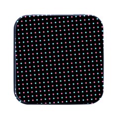 Pattern Dots Dot Seamless Square Metal Box (black) by Maspions