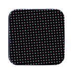 Pattern Dots Dot Seamless Square Metal Box (Black) Front