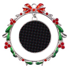 Pattern Dots Dot Seamless Metal X mas Wreath Ribbon Ornament by Maspions