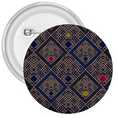 Pattern Seamless Antique Luxury 3  Buttons