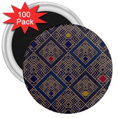 Pattern Seamless Antique Luxury 3  Magnets (100 Pack)