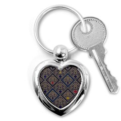 Pattern Seamless Antique Luxury Key Chain (heart)