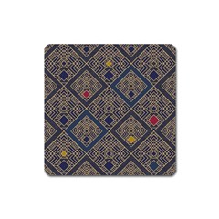 Pattern Seamless Antique Luxury Square Magnet by Maspions