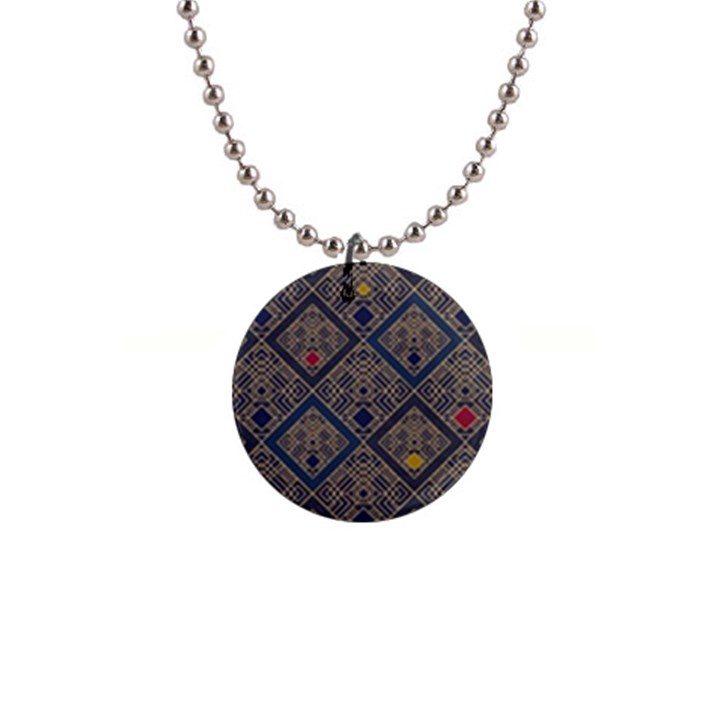 Pattern Seamless Antique Luxury 1  Button Necklace