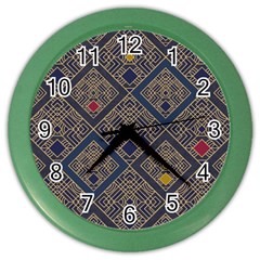 Pattern Seamless Antique Luxury Color Wall Clock