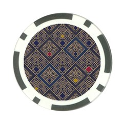 Pattern Seamless Antique Luxury Poker Chip Card Guard