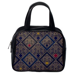 Pattern Seamless Antique Luxury Classic Handbag (one Side)