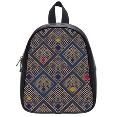 Pattern Seamless Antique Luxury School Bag (small)