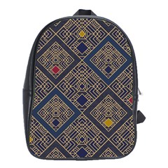 Pattern Seamless Antique Luxury School Bag (xl)