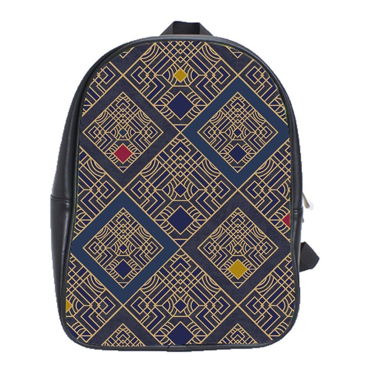 Pattern Seamless Antique Luxury School Bag (XL)