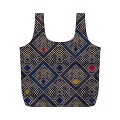 Pattern Seamless Antique Luxury Full Print Recycle Bag (m)