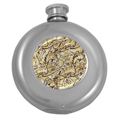 Marble Texture Pattern Seamless Round Hip Flask (5 Oz)